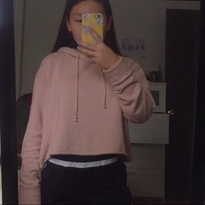 pink hoodie